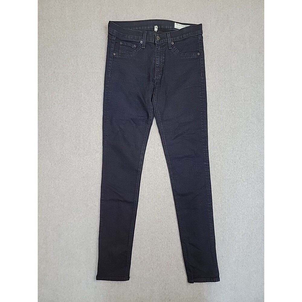 Rag & Bone Jeans Jeggiing Womens 30 28x31 Skinny Black Mid‎ Rise Stretch Modern